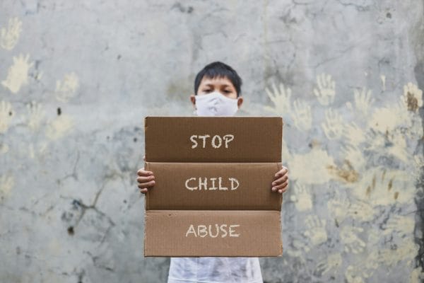 A child protest for child abuse - child protective services